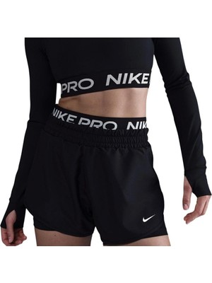 Nike Pro Dri Fit 2ın1 Loose Fit Women's Shorts Kadın Bol Kesim Taytlı Antrenman Şortu Siyah
