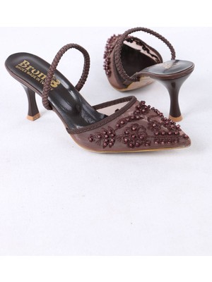 Sefayol Juene Kahverengi Kadın Topuklu Ayakkabı