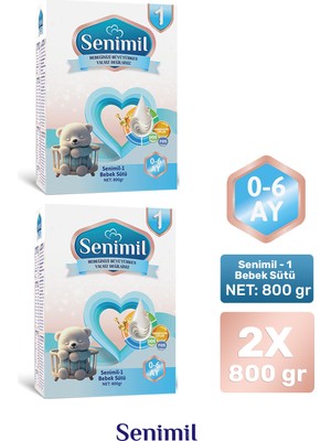 Senimil 1 Bebek Sütü 800 gr (0-6 Ay) 2 Li Avantaj Paketi