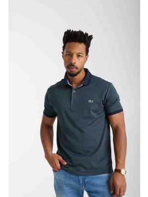 Lacoste Polo Slim Fit Nefti Çizgili T-Shirt