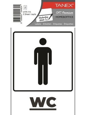 Tanex Bay Wc Uyarı Etiketi Sticker 2 Li Uyr-115