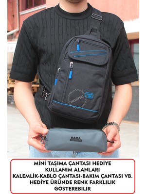 Seventeen Siyah Çapraz Sırt Omuz Göğüs Su Geçirmez Askılı Çanta