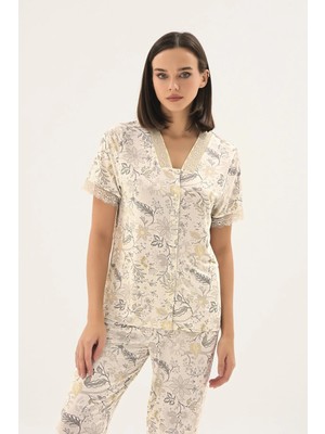 Sevim 17736 Kadın Düğmeli Pijama Takım