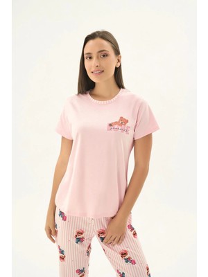 Sevim 17537 Kadın Baskılı Pijama Takım