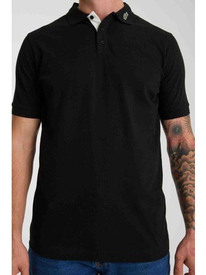 Lacoste Polo Regular Fit Siyah Yaka Amblemli