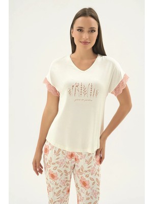 Sevim 17383 Kadın Baskılı Pijama Takım
