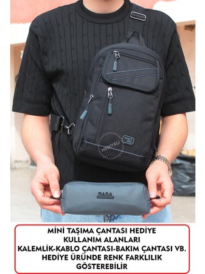 Seventeen Siyah Çapraz Sırt Omuz Göğüs Su Geçirmez Askılı Çanta