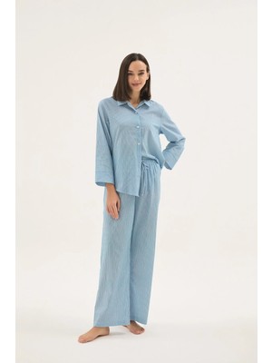 Sevim 17544 Kadın Düğmeli Pijama Takım