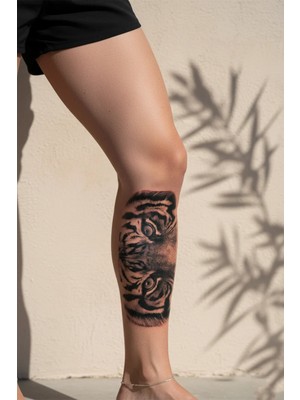 Dövme Kutusu Kaplan Gözü Dövmesi – Güç ve Keskin Bakış Tasarımı 1 Ay Kalıcı & Yarı Kalıcı Dövme