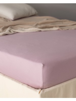 Madame Coco Belle Çift Kişilik Pamuklu Lastikli Bambu Çarşaf - Açık Mürdüm