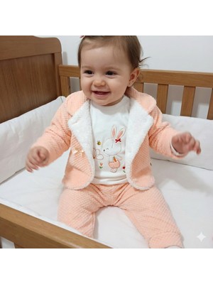 Babyim Kız Bebek Hırkalı 3'lü Takım