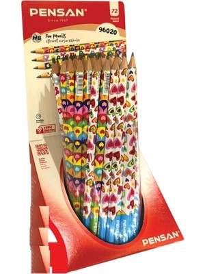 Pensan Kalp Flimli Kurşun Kalem HB (72 Li Paket) Pe96020/72