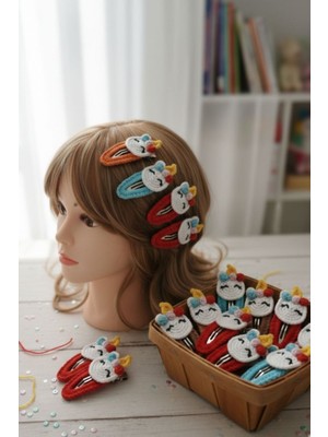 Uretti - Tuğba 9352 8523 El Örgüsü Unicorn Figürlü Çocuk Toka