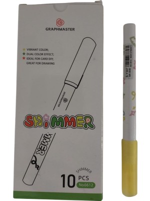  brons marker kalem ışıltılı somon s-y307 (10 lu paket)