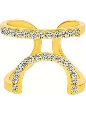 Blue Cat Bijouterie Bakır Zirkon Zarif Tırnak Yüzüğü