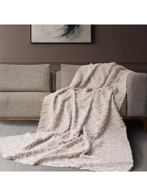 Latuda Home Ponela Koltuk Örtüsü Kaymaz Bohem Punch Kabartmalı 3 Boyutlu 175X215 cm ( Medium ) Kaymaz, Camel