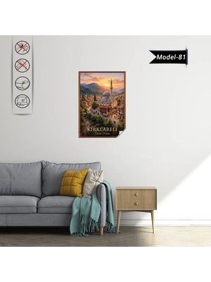 Akıllı Kağıt Türkiye Iller Tablo - Poster Kırklareli (Model-81)