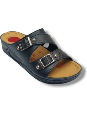 Serra 1162-26 Anatomik Masaj Taban Çift Tokalı Kadın Terlik