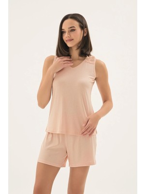 Sevim 17661 Kadın Geniş Askılı Şort Takım