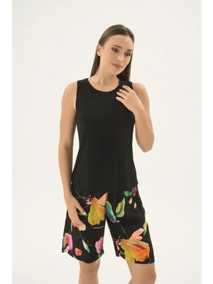 Sevim 17464 Kadın Geniş Askılı Şort Takım