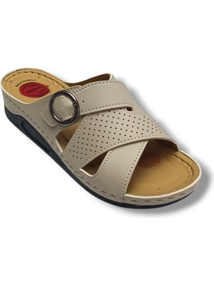 Serra 1161-26 Anatomik Masaj Taban Kemer Tokalı Kadın Terlik