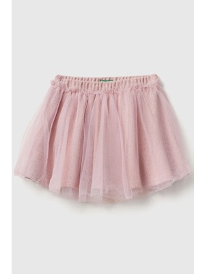 United Colors Of Benetton Lila Kadın / Kız Kk_pileli Beli Lastikli Astarlı Tül Etek Model Kodu: 4JACG0019LILA