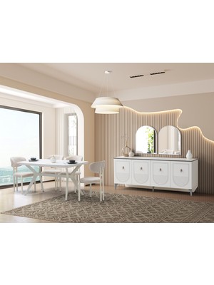 Erezoğulları Mobilya Irem Modern Dolaplı Çekmeceli Aynasız Konsol 180*47*80