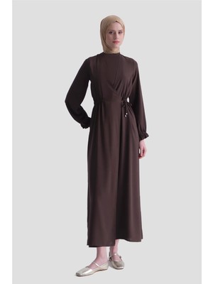 Armine Anvelop Elbise Kahverengi