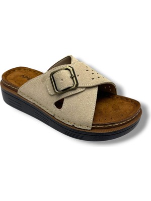 Apella Elit 803-26 Süet Çapraz Bant Ultra Soft Anatomik Kadın Terlik