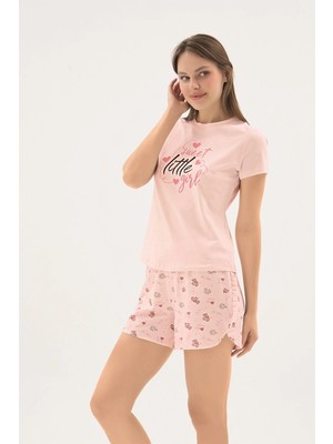 Sevim 17658 Kadın Baskılı Şort Takım