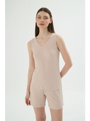 Sevim 17860 Kadın Geniş Askılı Şort Takım