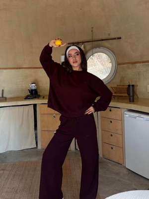 Soft Knit Crew-Burgundy