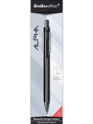  scrikss alpha versatil kalem 0.7 mm siyah şeffaf ambalaj
