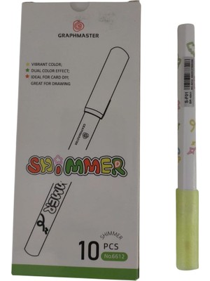  brons marker kalem ışıltılı sarı s-f01 (10 lu paket)