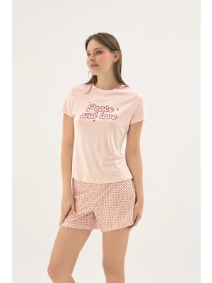 Sevim 17656 Kadın Baskılı Şort Takım