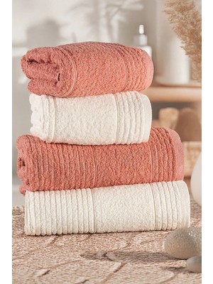Isessia Sera 4'lü Banyo Havlu Seti Hamam Takımı 100% Pamuk