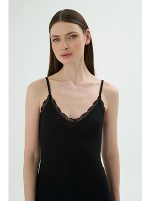 Sevim 17868 Kadın Ince Askılı Kısa Gecelik