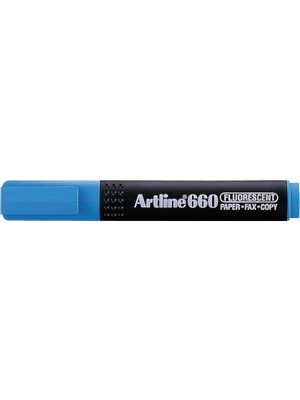 Artline Fosforlu Kalem Kesik Uç: 1,0-4,0 Mm Açık Mavi 660 (12 Li Paket)