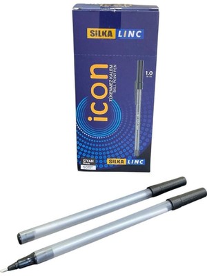 Silka Linc İcon Tükenmez Kalem 1 Mm Siyah (50 Li Paket)
