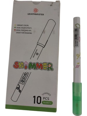  brons marker kalem ışıltılı yeşil s-g406 (10 lu paket)
