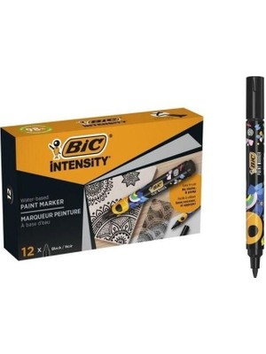 Bic İntensity Paint Marker Kalem Siyah 527477 (12 Li Paket)