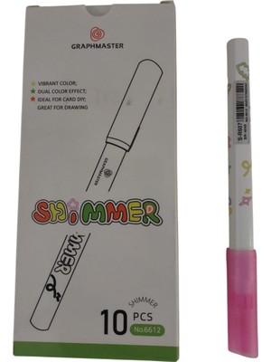  brons marker kalem ışıltılı pembe s-r607 (10 lu paket)