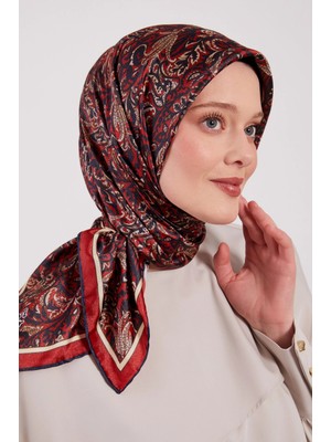 Lêvi D'or Levidor Kristal Eşarp Etnik Desen 2 Lacivert Bordo