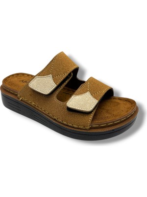 Apella Elit 801-26 Süet Çift Crıtlı Ultra Soft Anatomik Kadın Terlik