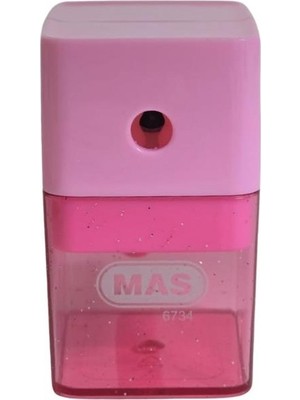  mas kalemtraş kollu masa tipi plastik küçük pembe 6734