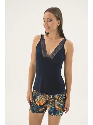 Sevim 17600 Kadın Geniş Askılı Şort Takım