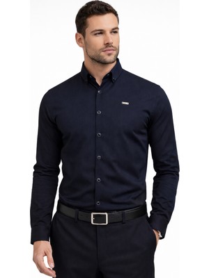 QS Erkek Slim Fit  Gömlek Likralı Kırışmaz
