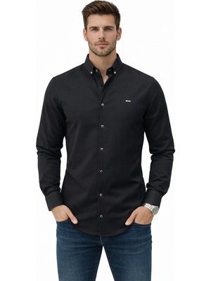 QS Erkek Slim Fit  Gömlek Likralı Kırışmaz