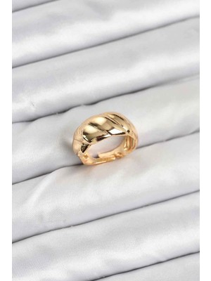 Krm Gold Renk Bombeli Sarmal Yüzük Krm