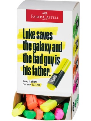 Faber-Castell Mini Textliner Karton Stant, Fosforlu Kalem Neon (60 Lı Paket)